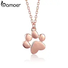 Cat Paw Necklace with Dog Footprint Pendant #4