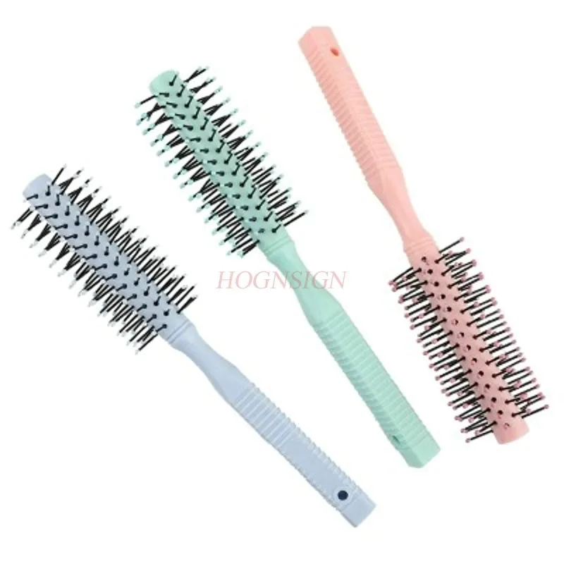 straight hair comb Small Portable Hair Comb Roll Pink Shape Combs Straight Pear Head Buckle Inside The Home Volume Hairbrush