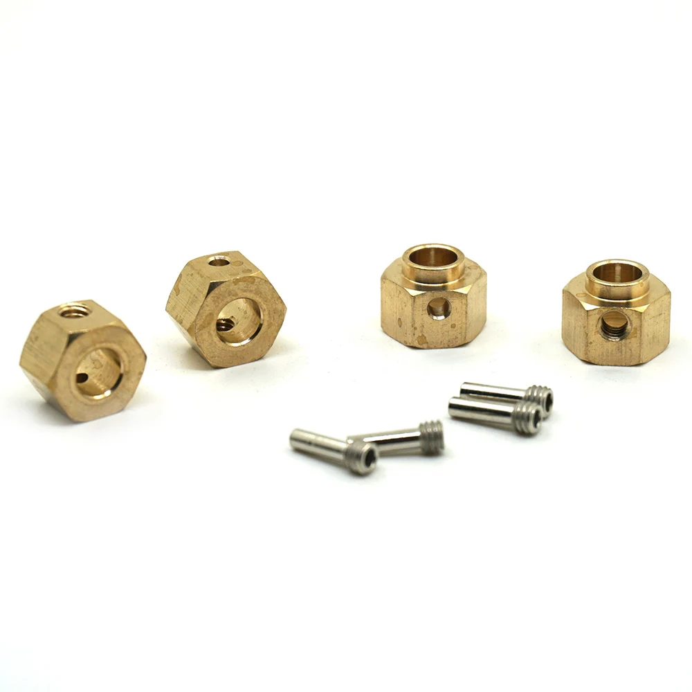 AXSPEED 5/8/9/10/11/12/15/20 mm schweres Messing 12 mm Radnaben Sechskant verlängerter Adapter für TRX-4 TRX-6 1/10 RC Crawler Autoteile – Detail 14