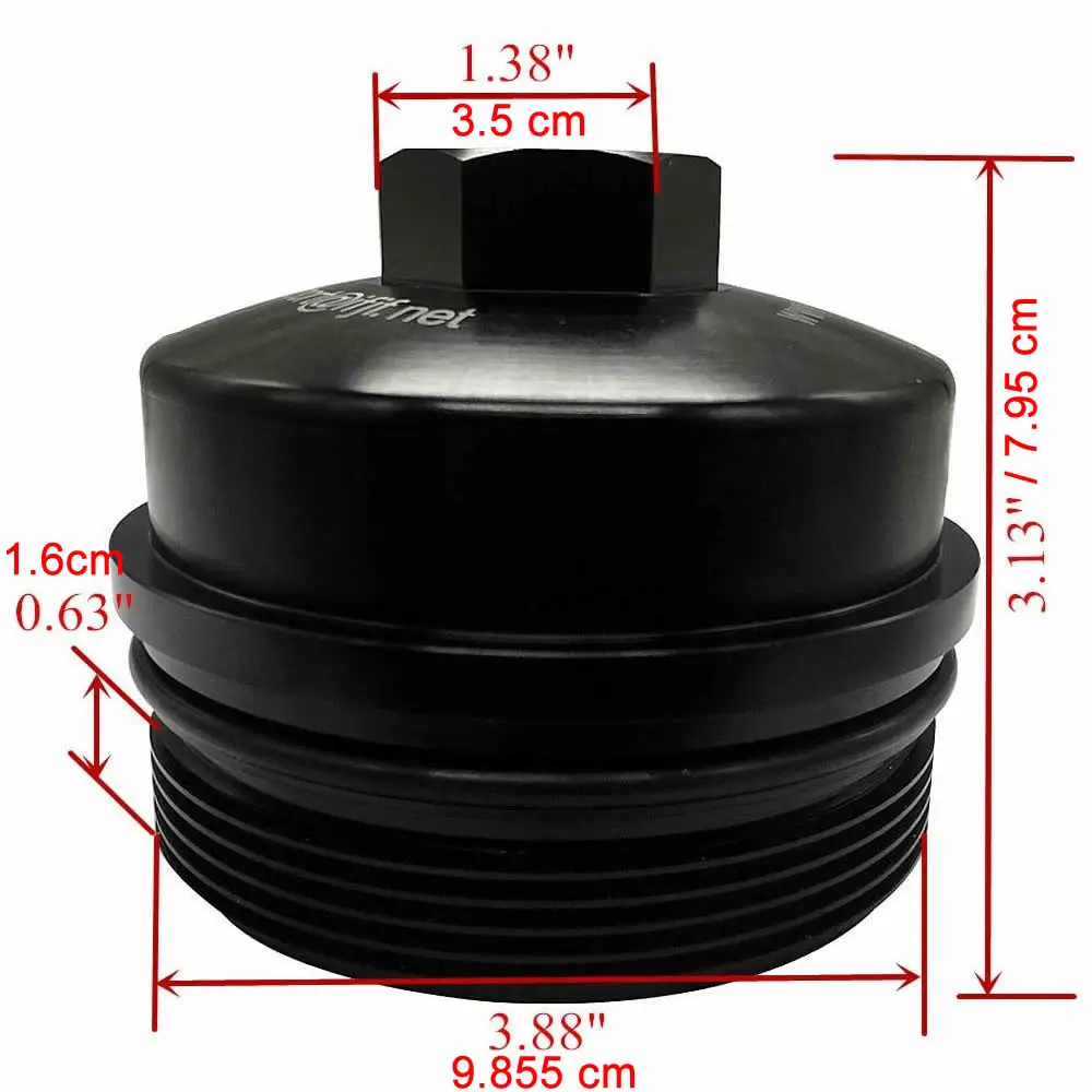 Lifter Pump Filter Cap or Oil Filter Cap for 2003-2007 Ford Powerstroke 6.0L/6.4L F250 F350 F450 F550 Super Duty Diesel