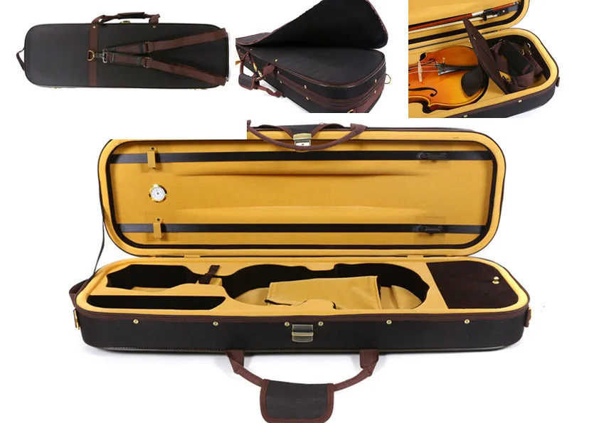 

4/4 Violin case Wooden Violin Box Black Carry Protect Violin thick Padding