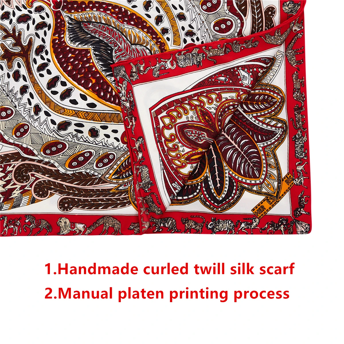 90cm Brand Paisley Bandana Foulard Square Scarf Women Twill Silk Shawl Brand Hijab Scarf Handmade Curled New Design Head Scarf