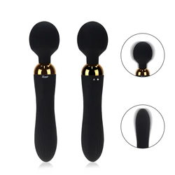 Dual Ended Vibrators G Spot Clit Stimulator Multi-frequency USB Charge Big AV Stick Dildo Vibrators Adult Sex Toys for Women