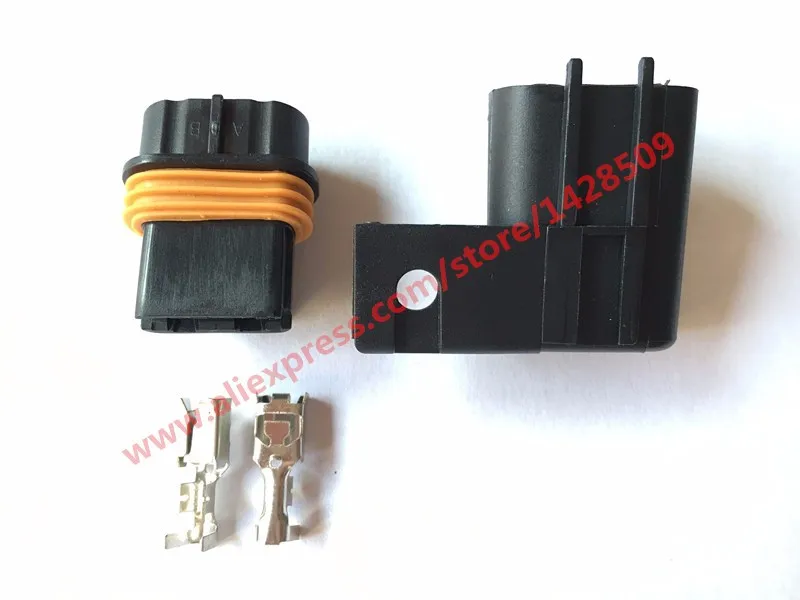 Conector selado para fusível em linha, conector automotivo de 2 pinos delphi fêmea e macho para 12033769 54200521 12033731