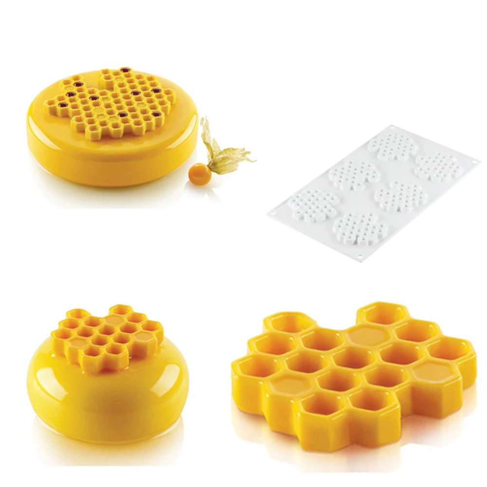 

Cake Mold Honey Bee Honeycomb Silicone Mold Bee Mold DIY Handmade 3D Chocolate Mould Soap Maker Creative Easy to Demolding