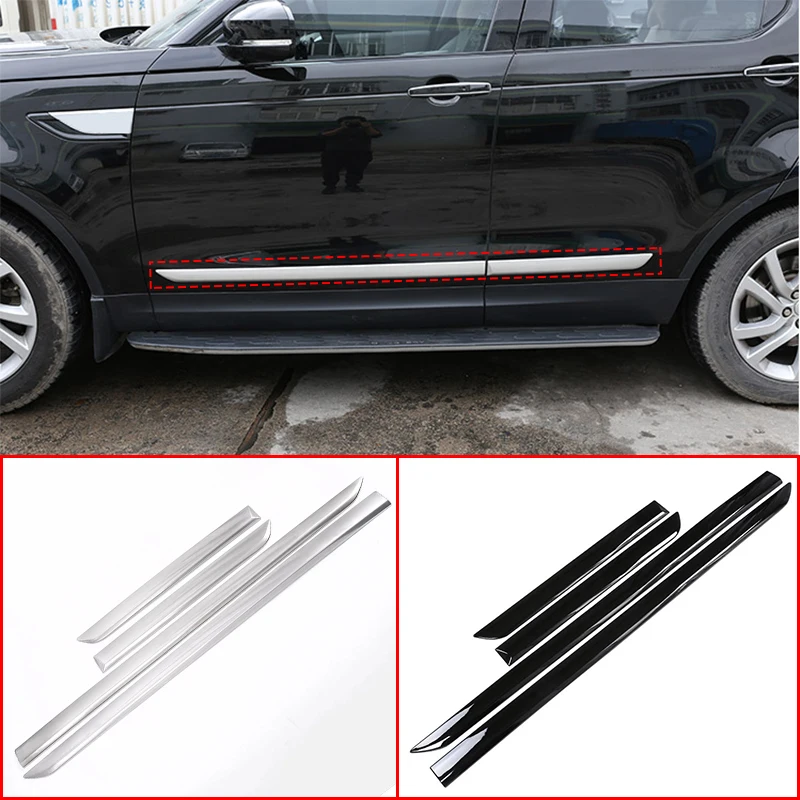 4pcs Car Door Side Skirt Long Strip Stickers Trims For Land Rover Discovery 5 LR5 L462 Auto Body Decoration Accessories