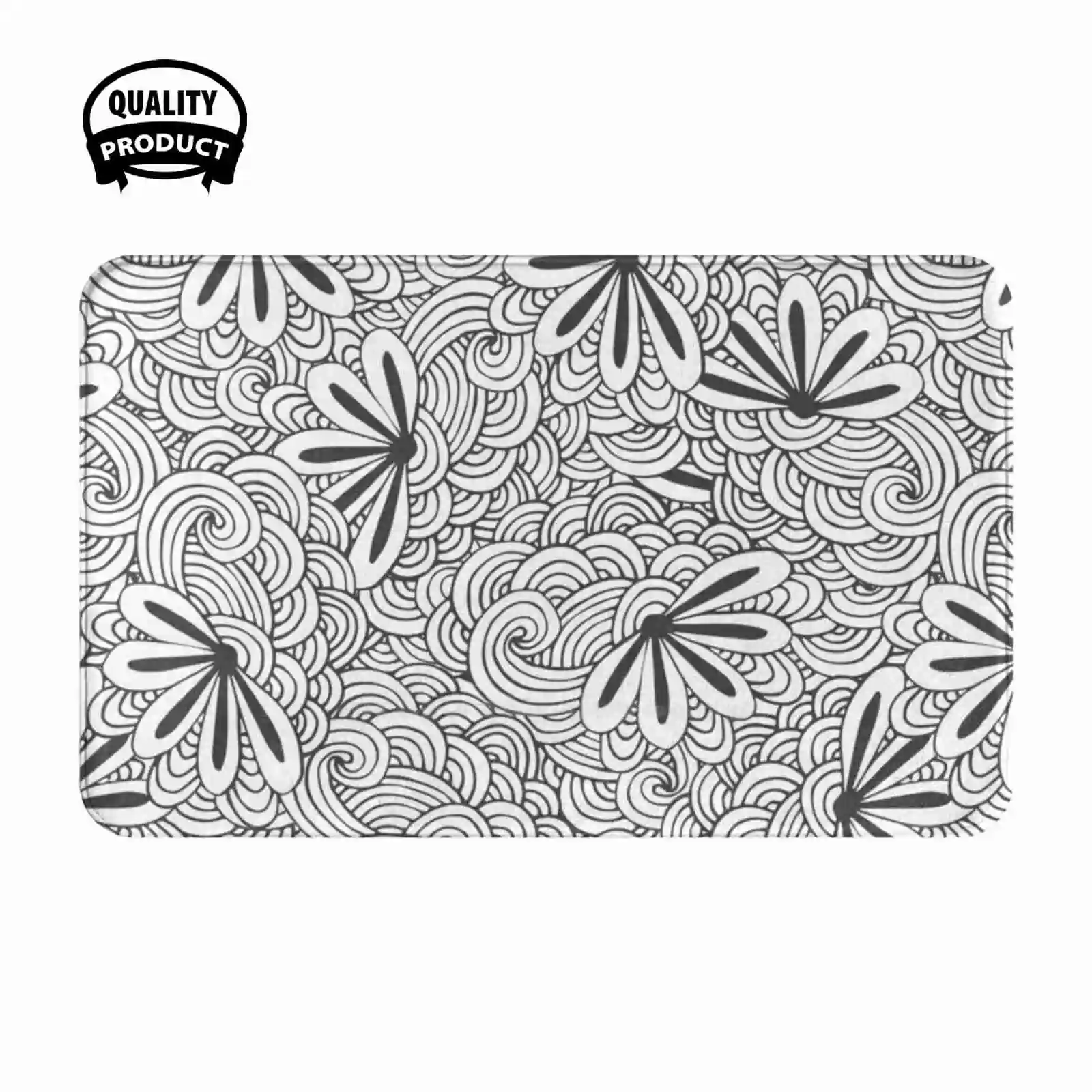 Abstract Wave Tattoo Pattern Oldschool Design Soft Cushion Home Carpet Door Mat Car Rug Abstracts Waves Tribals Patterns