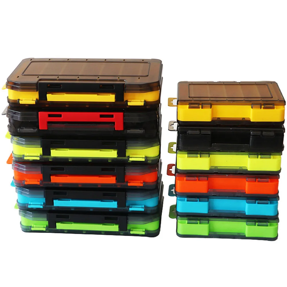 12&14 Room Large-capacity Fishing Bait Storage Box Double-Layer Fishing Bait Box Portable Multi-grid Fishing Tackle Storage Box