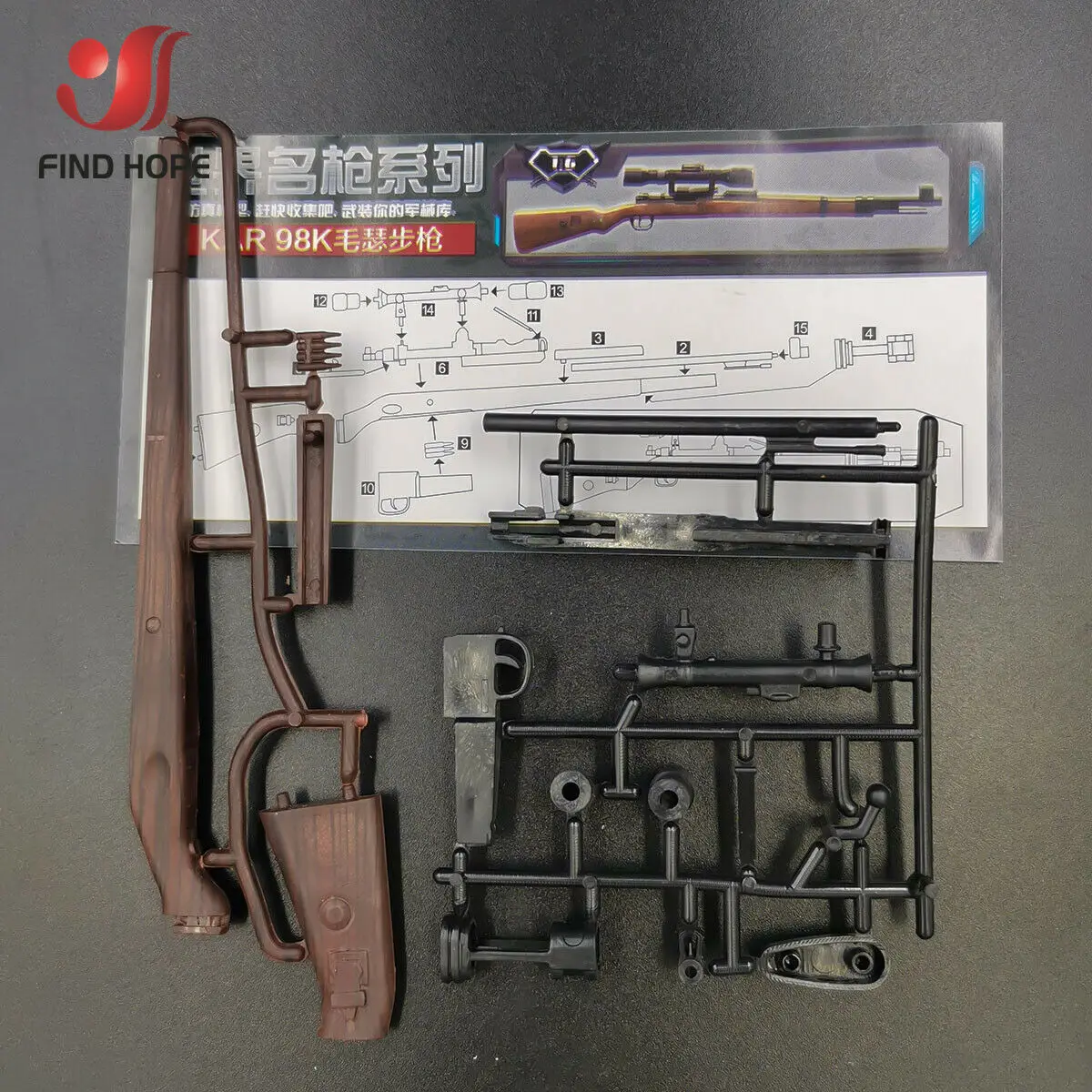 6 sztuk/zestaw 1/6 98K RPG SVT-40 G43 karabin M200 pistolet snajperski montaż modelu pistolet puzzle cegła dla figurki