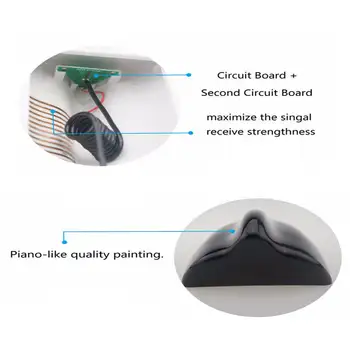 Univerzální anténa Rhyming do auta se žraločími ploutvemi, vodotěsná, FM/AM, vylepšení signálu pro Hyundai BMW KIA, plochá střecha, ABS, 8 barev 12 nejlepší prodej Miniaturní Kia Stonic 2019 - №2