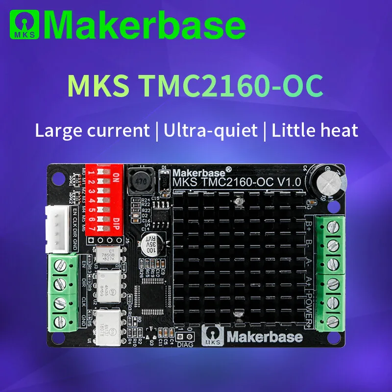 

MKS TMC2160_OC high-power stepper motor driver high torque noiseless fully compatible TMC5160motion controller 3D printer parts