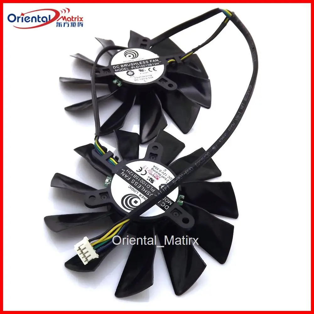 PLD10015B12H DC12V 0.55A Video Fan For MSI R9-280X R9-270X R7-260X GTX680 GTX770 Graphics Cooling Fan 4Pin