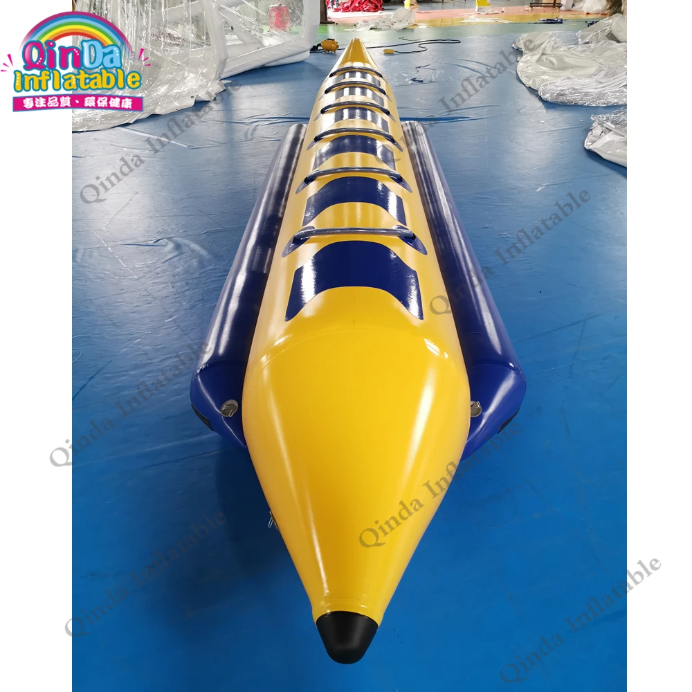 

Free Shipping Customized Inflatable Water Banana Boat Towable Inflatable Flying Fish Banana Boat With Air Pump