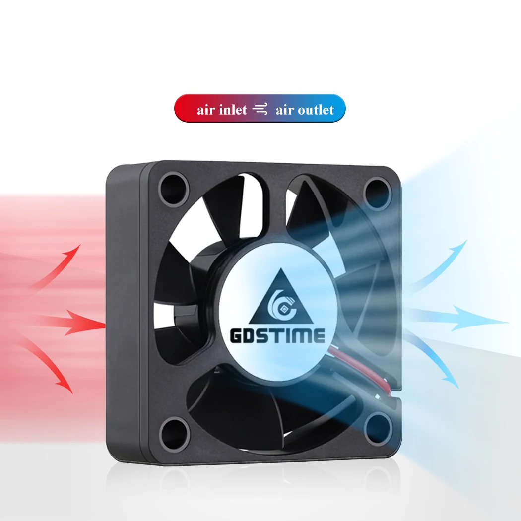 2 قطعة Gdstime DC 12v 24v 2 دبوس 5015 5 سنتيمتر 50 مللي متر 50x50x15 مللي متر 3D طابعة أجزاء التبريد مروحة