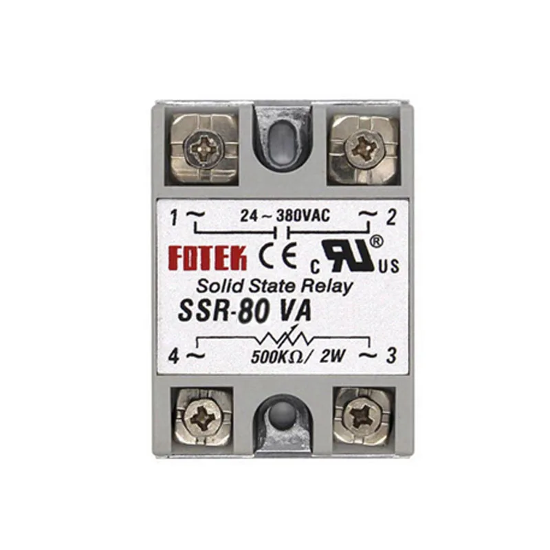 Solid State Relay Module 24-380V SSR-60VA SSR-80VA SSR-100VA 60A 80A 100A 500K Ohm TO 24-380V AC High Quality