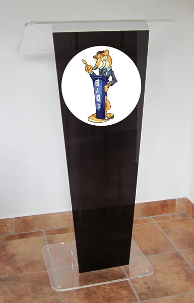 

Black special graduation ceremony can take LOGO special acrylic podium rostrum plexiglass