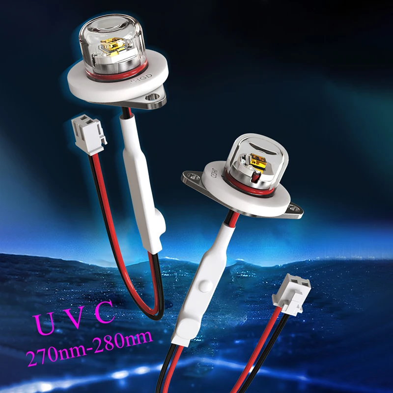 Светодиодные ультрафиолетовые лампы 270nm 275nm 280nm UVC 12В 24В модуль стерилизации очиститель воды увлажнитель воздуха дезинфекция стерилизации