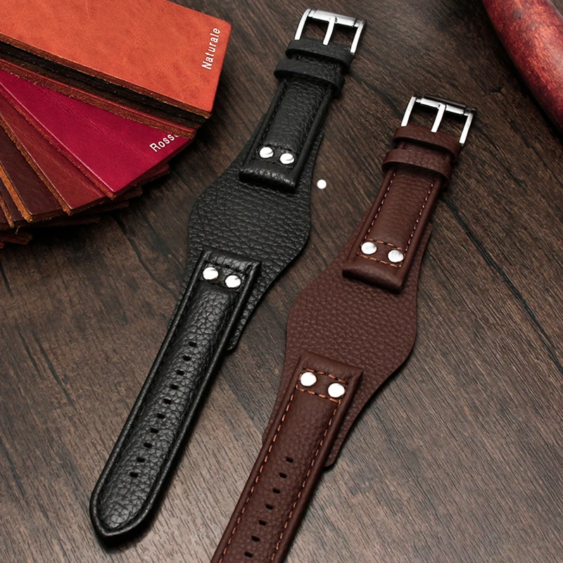 For fossil CH2891CH3051 CH2564 CH2565 watch band mensHigh qualit Genuine Leather Watch band 22mm strap With mat leather bracelet