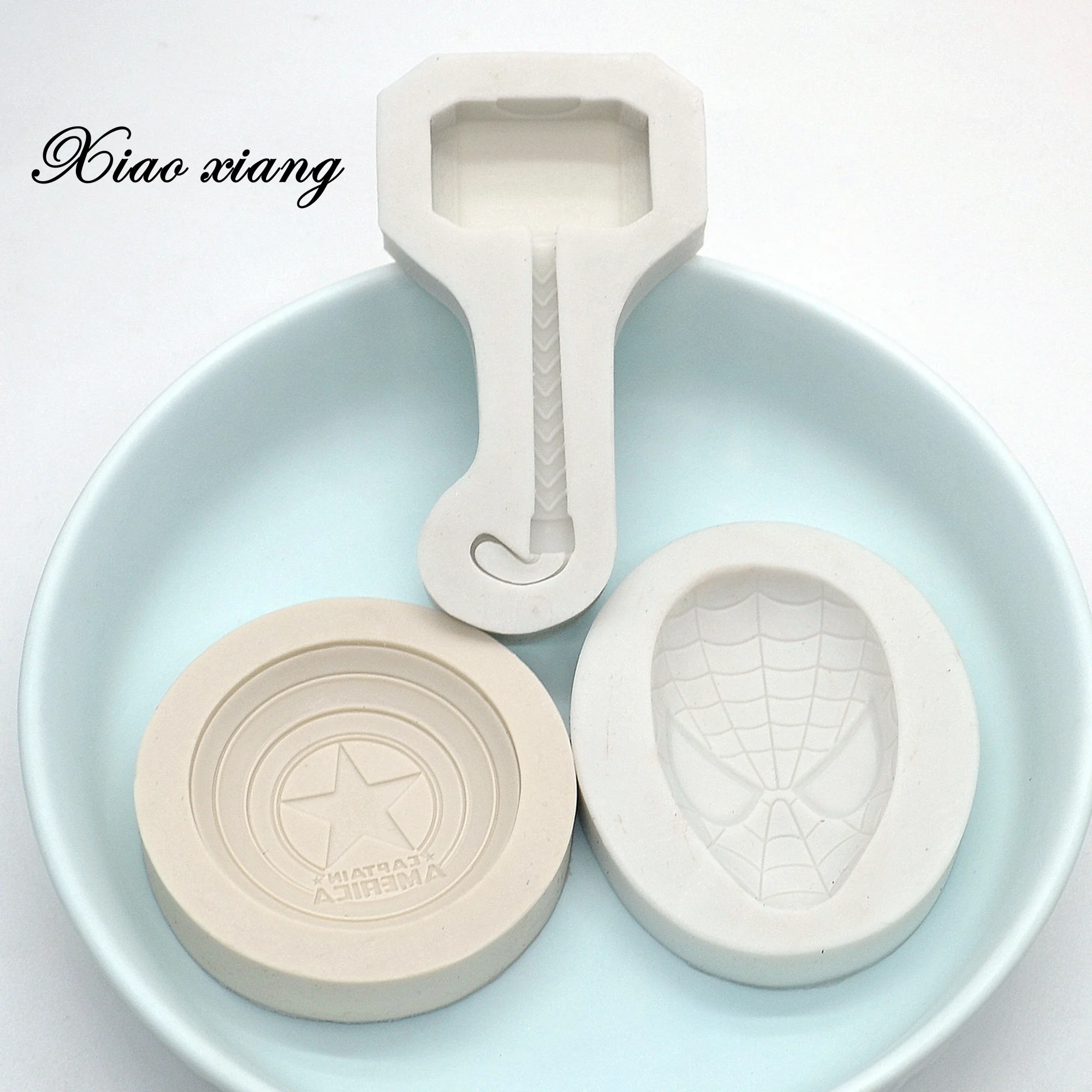 3PC Shield Hammer Mask Fondant Silicone Molds For Baking Cake Decorating Tools Sugarcraft Chocolate Baking Tools For Cakes M2082