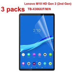 3Packs Soft PE Screen Protector Film for Lenovo Tab M10 HD Gen 2 (2nd Generation) TB-X306F TB-X306X TB-X306M/N 10.1 inch Screen