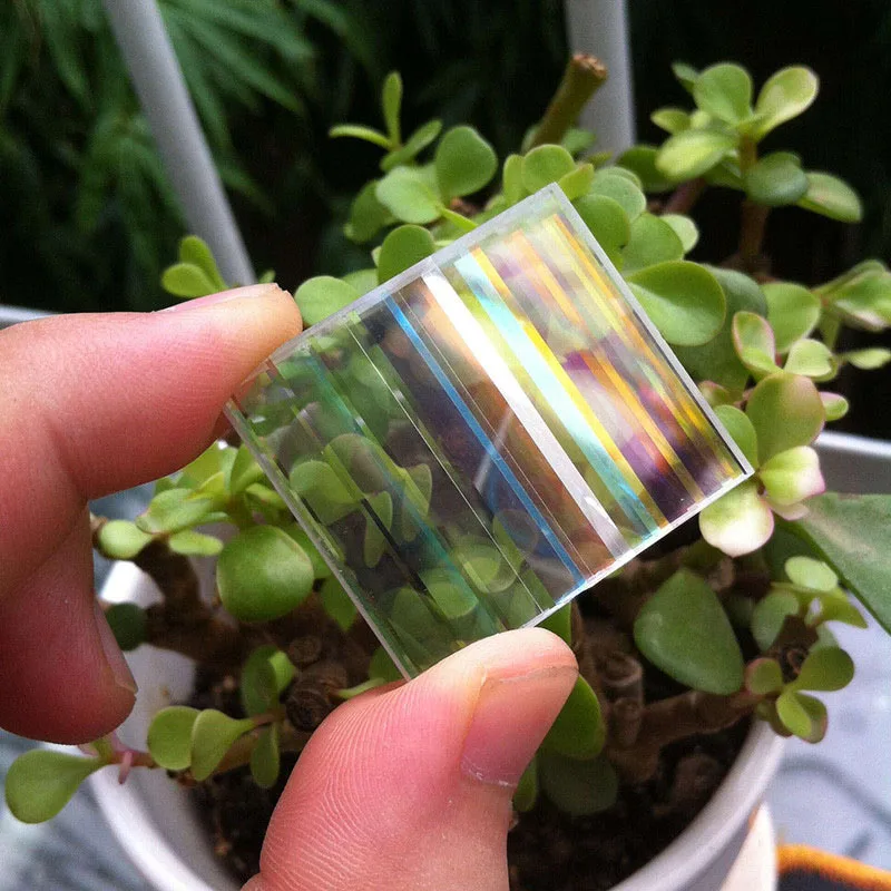 Drop shipping Defective Rectangle Optical Glass Dichroic Prism Sale Decoration Color Light Refraction Research