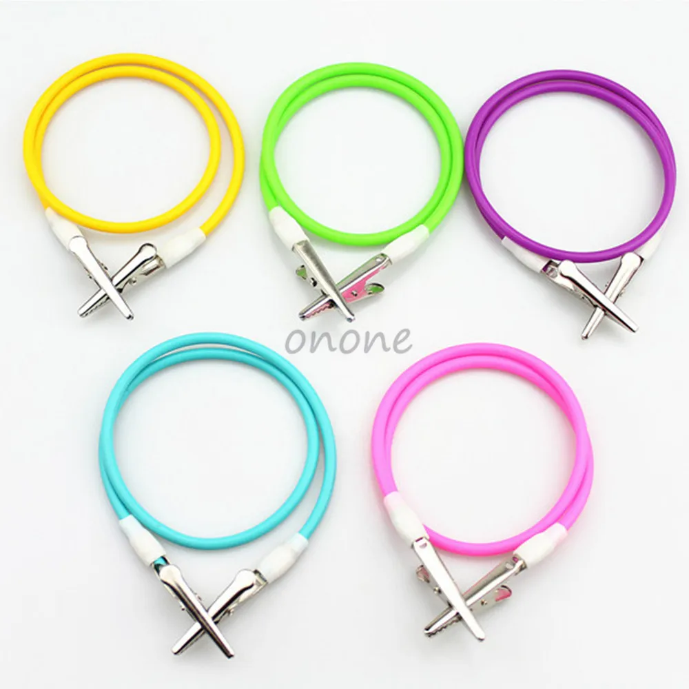 10pcs StainlessSteel Dental Bib Clips Chain Autoclavable Silicone Patient Clip Colorful Bib Clip Napkin Holder Dental Disposable