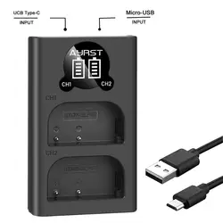 DMW-BLF19E BLF19E BLF19 LED podwójna ładowarka USB do Panasonic DMW-BLF19 Lumix DC-G9 DC-GH5 DMC-GH3 DMC-GH3K DMC-GH4 DMC-GH4