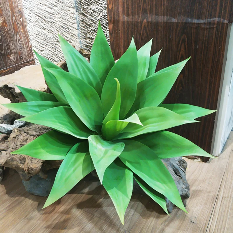 

Large Artificial Agave Tropical Succulent Plants Fake Palm Tree Green Aloe Plants Plastic Leaves For Home Outdoor Garden Decor