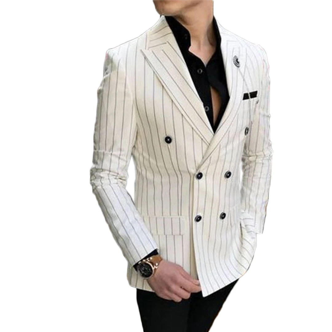 Smart Casual Cream White Men's Custom Made Wedding Tuxedos Japan Style One Pieces Party Prom Evening Suits Blazer