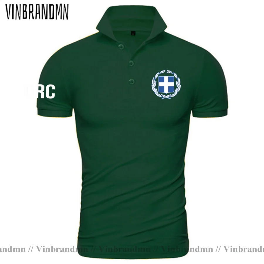 Grécia griega GRC GR polo hombres de manga corta marcas de moda impresas para el país 2018 algodón bandera del equipo nacional ropa de moda