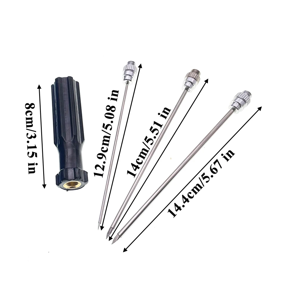 1set cattle trocar stainless steel trocars deflation needle cow sheep rumen puncture exhaust needles ruminant veterinary tools