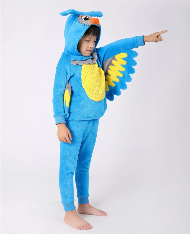 Kigurumi Onesies-Pijama de dibujos animados para niños, traje de búho bonito, ropa para el hogar, Disfraces de halloween, Mono