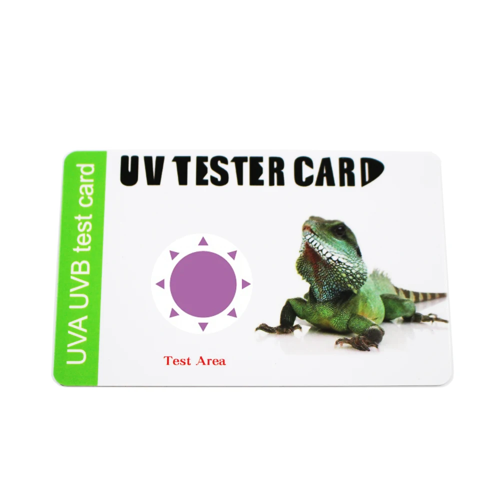 2 Pcs Reptile UVA UVB Light Lamp Bulb Test Card UV Tests Paper Reptiles Terrarium Lamp Life Effective Tester Meter Pet Supplies