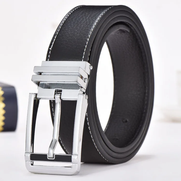 

New Men's Leather Belt Pin Buckle Stylish Guy's Casual Waistband Leather All-match Fashion Belt Designer Men Belt