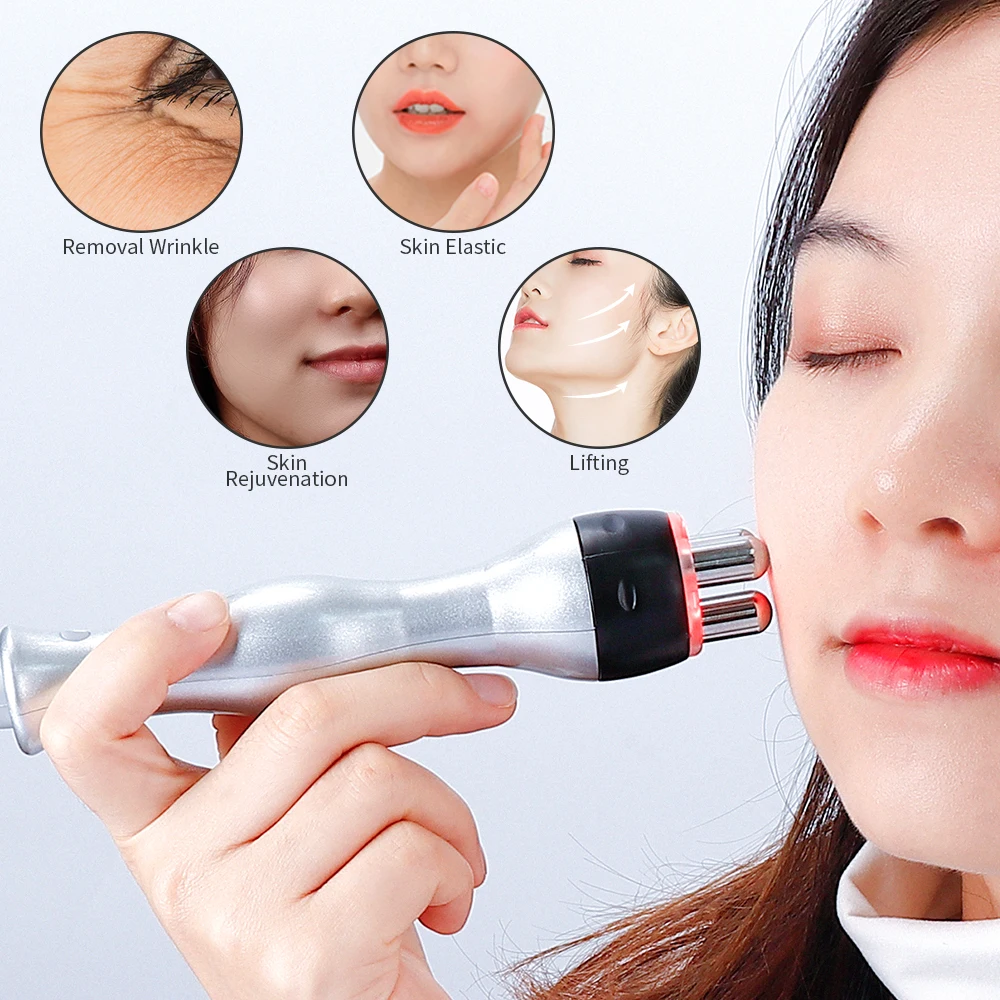 3MHz RF Radio Frecuencia 2 cabezas máquina de elevación Facial cuerpo cara masajeador eliminación de arrugas piernas Butt cintura dispositivo de