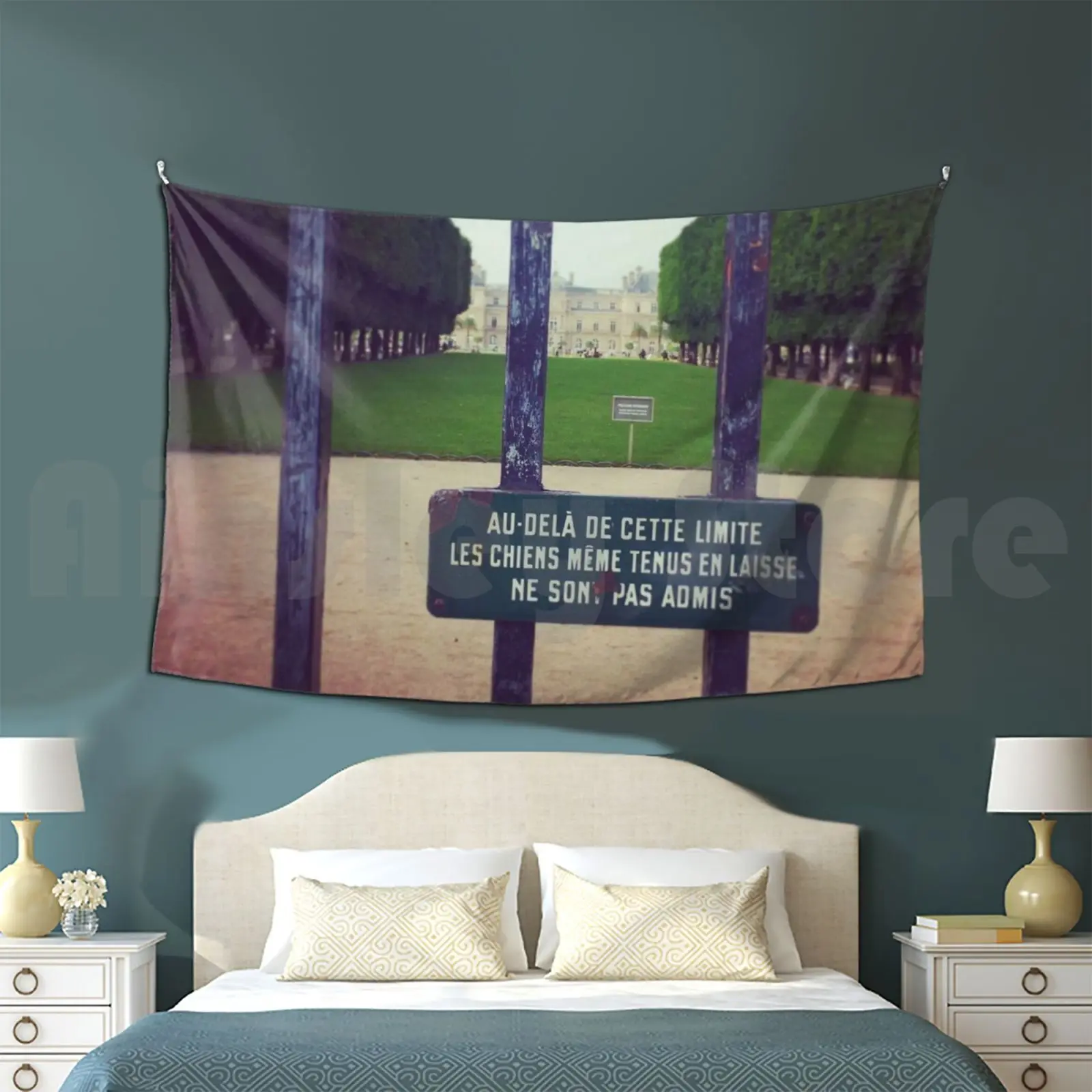 Gotta Be Above It Tapestry Living Room Bedroom Jardin Du Luxembourg Paris Parisian Garden French Garden Paris France