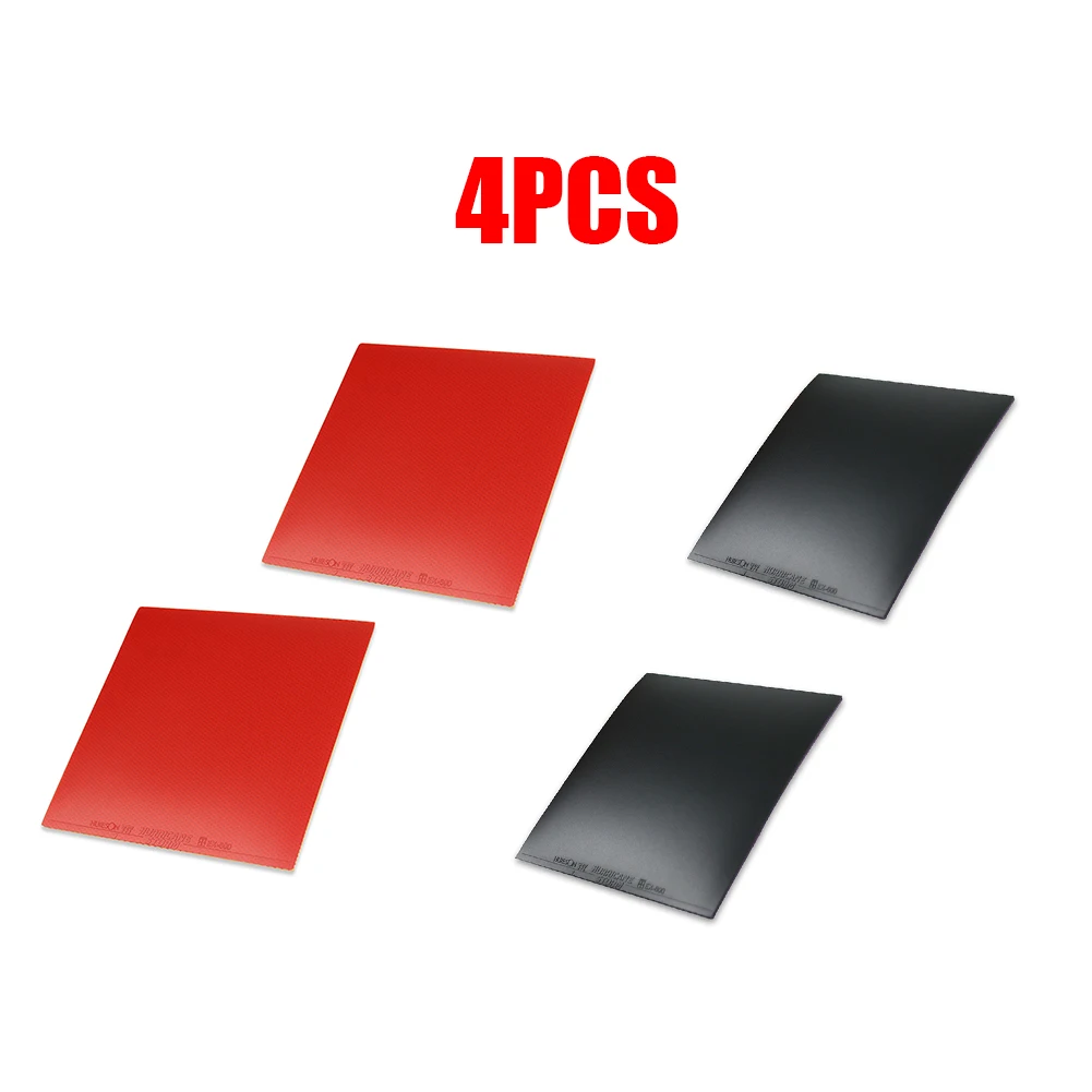 4Pcs Table Tennis Pong Cover Training Accessories Rubbers with Sponge Reactor Corbor 2.2mm Medium Soft Rubber