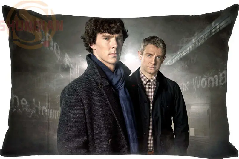 Custom Pillowcase BBC Sherlock rectangle Zipper Pillow Throw Pillow Case Cover 45x35cm(One Side) Printed