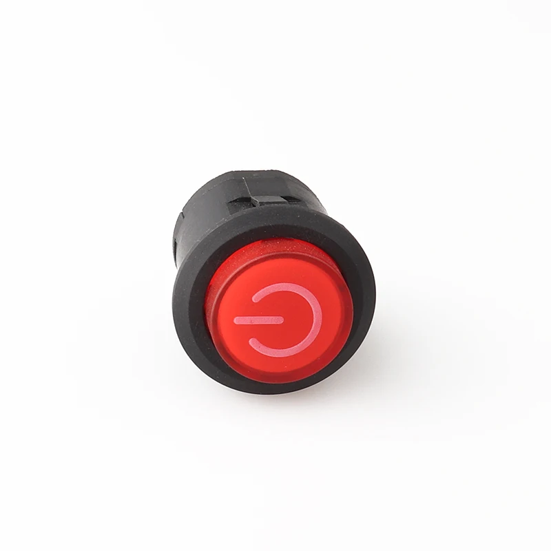 PBS-422AD Push Button Switch with Self Locking with Light Red Black Switch