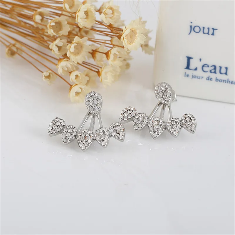 2023 New Crystal Flower Drop Earrings for Women Fashion Jewelry Rhinestones Earrings Gift for Party Best Friend