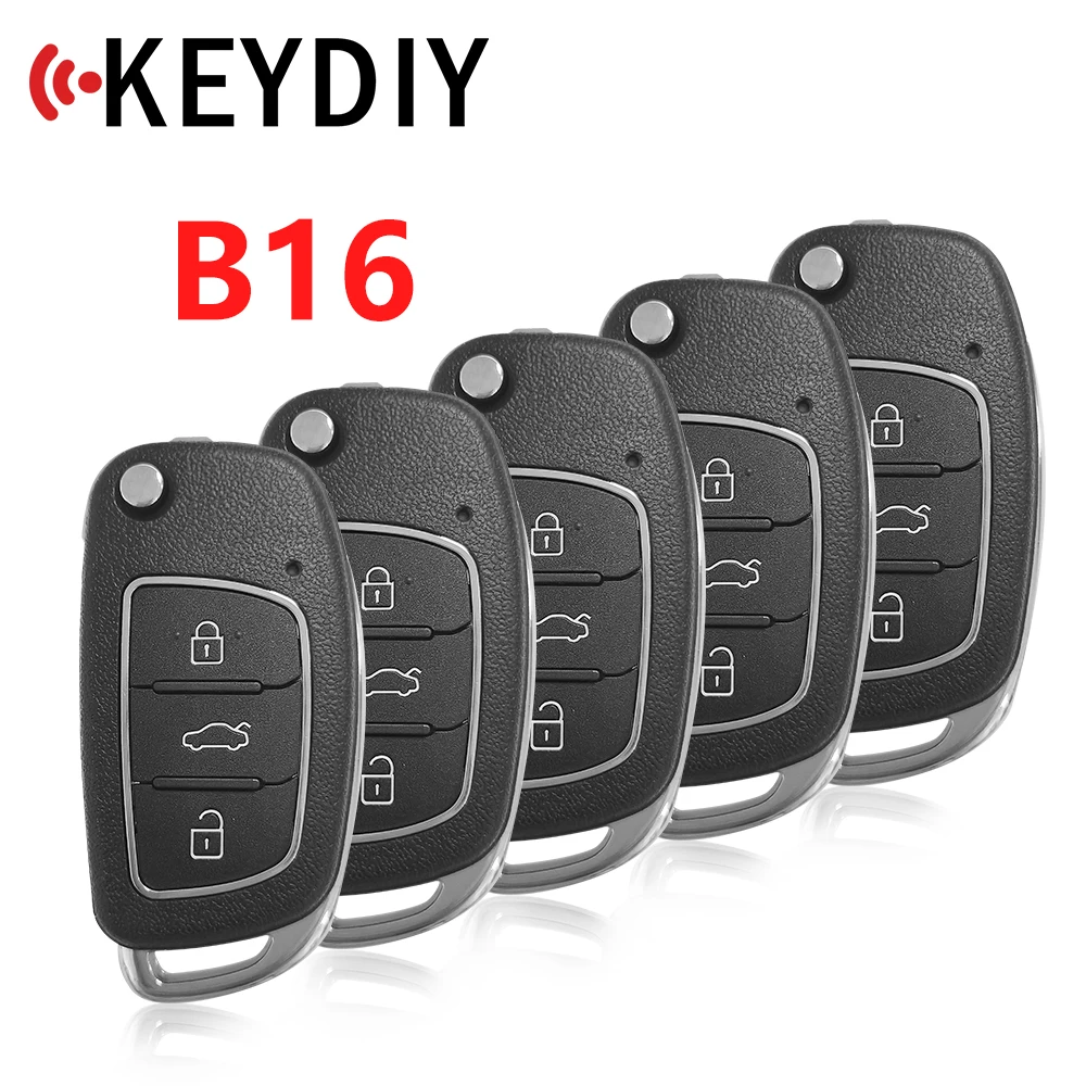 KEYDIY 5 Pcs B Series B16 3 Button Universal KD Remote Key for KD900/KD200/URG200 Key Programmer