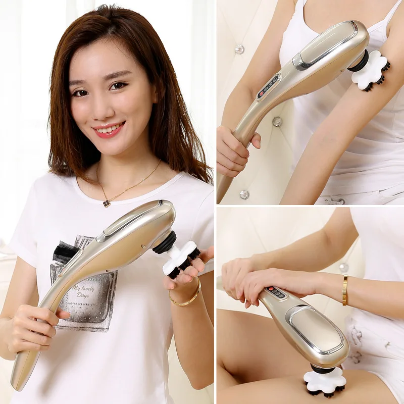 Massage hammer rechargeable dolphin multifunctional massage stick handheld cervical massager electric beat massage hammer