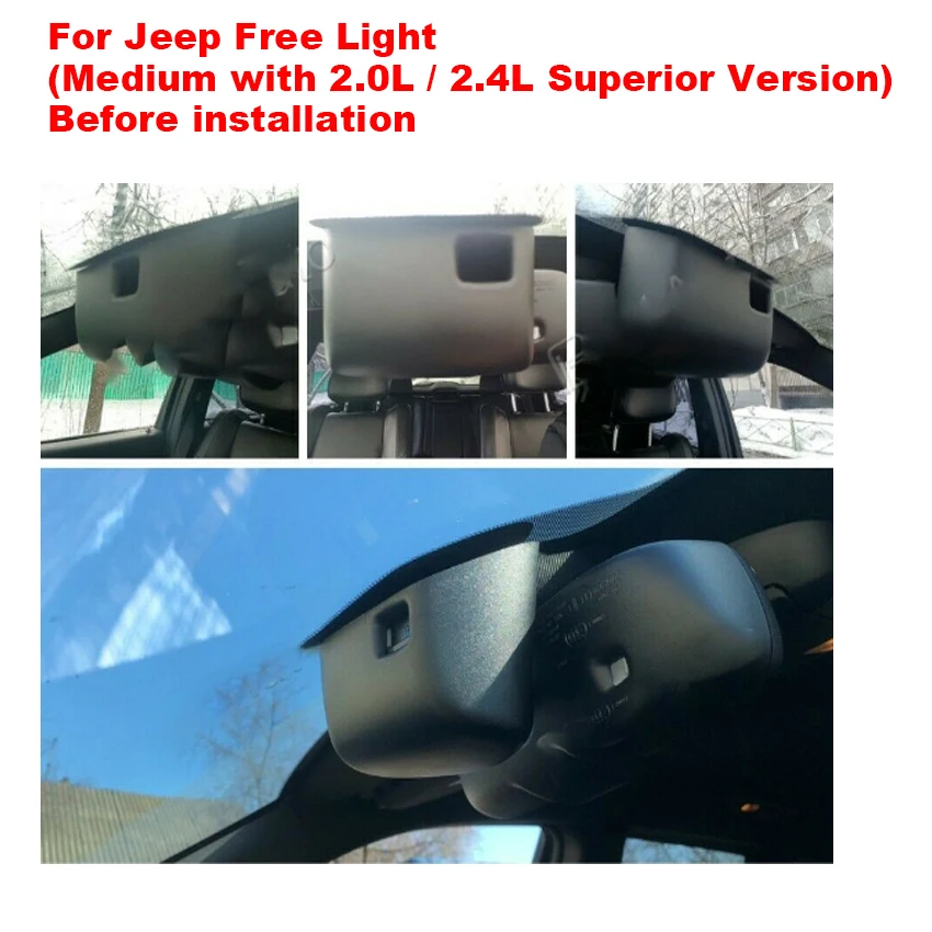 Car DVR Hidden Driving Video Recorder For Jeep Cherokee Medium version 2.0L / 2.4L superior version 2015 2016 2017 2018 Full HD