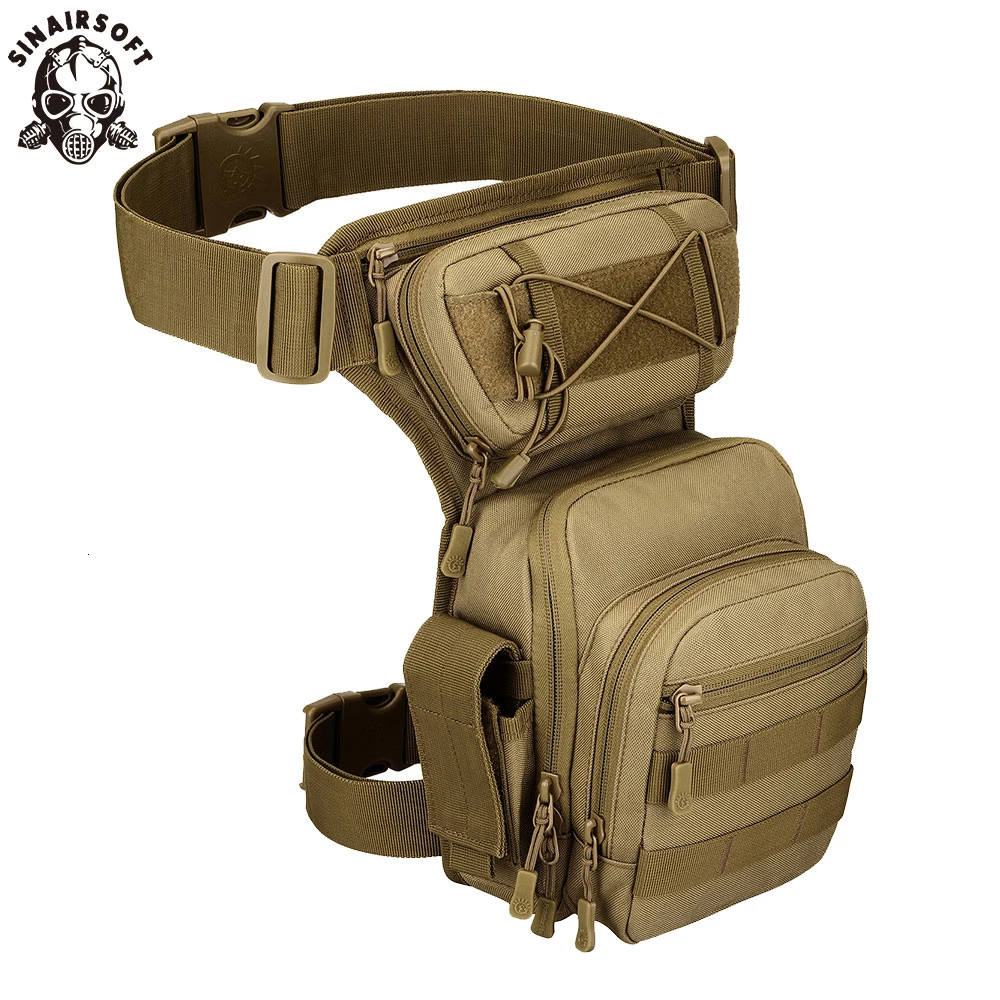 

Molle Drop Leg Bag Civilian 1000D Nylon Waterproof Men Tactical Waist Pack Leg Sports Travel Belt Bag Hiking Hunting Camping