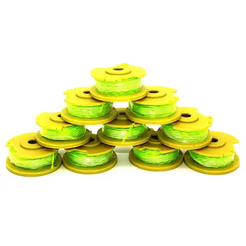 10 confezioni di filo per decespugliatore sostituisce Ryobi One Plus+ 18V 24V 40V AC80RL3 tagliabordi a batteria, corda per mangiatore di erbacce pre-avita