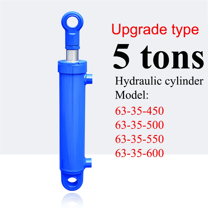 

450/500/550/600mm Stroke Upgraded Hydraulic Cylinder Heavy Duty Bidirectional Lifting Small Wood Splitter 5 Tons Hydraulic Ram