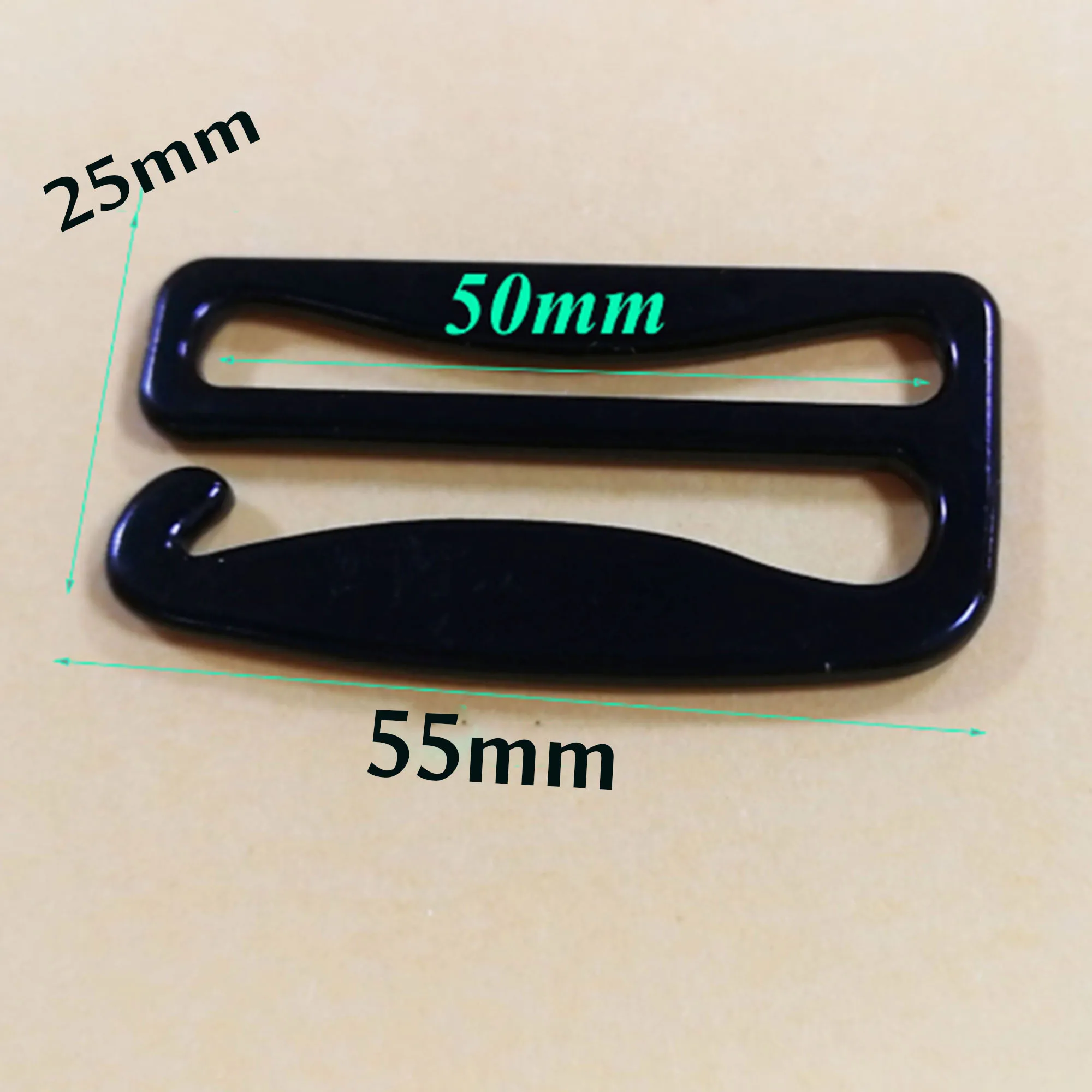 50mm Black/Gunmetal Metal G buckle G hooks Strap Slider Hooks ZINC Alloy G-Hook -2\