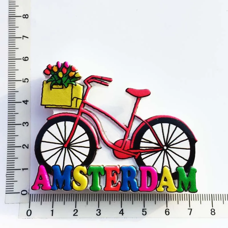 3D Netherlands Amsterdam Delft Souvenirs Refrigerators Fridge Magnets Board Resin Magnetic Stickers Home Decor Decorations