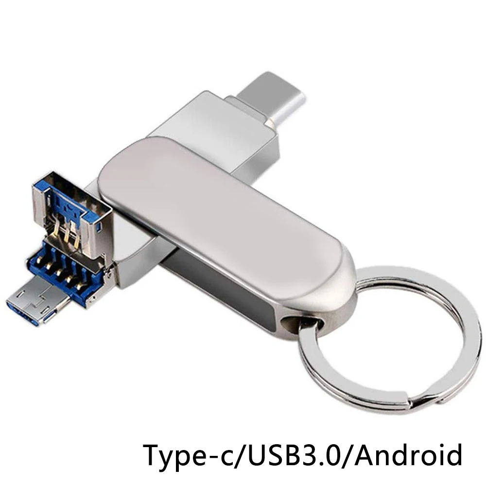 3-In-1 USB3.0 TYPE-C U Disk for Mobile Phone Metal Rotating