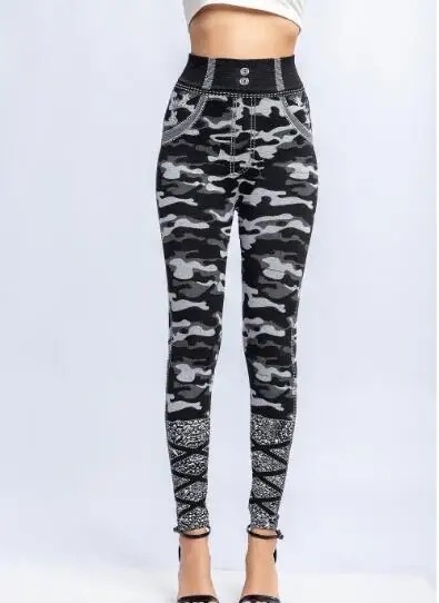 Women Leggings High Elastic Skinny Camouflage Legging Slim Army Green Jegging Fitness Leggins Gym Sport Plus Size Pants